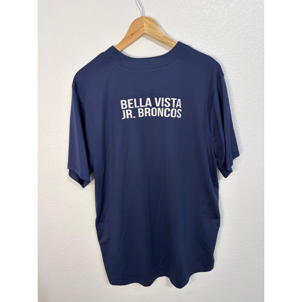Nike Seattle Mariners MLB Jersey Mens Large Navy Blue Henley Bella Vista Broncos - Picture 4 of 4